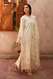 Off White Embroidered Lawn 3 Piece Suit For Women