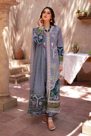 Grey Royal Embroidered Lawn Suit For Women