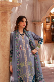 Grey Royal Embroidered Lawn Suit For Women