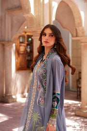 Grey Embroidered Lawn 3 Piece Suit For Women