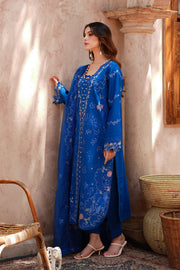 Blue Embroidered Lawn 3 Piece Suit For Women