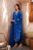 Blue Royal Embroidered Lawn Suit For Women