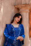 Blue Royal Embroidered Lawn Suit For Women