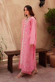 Pink Royal Embroidered Lawn Suit For Women
