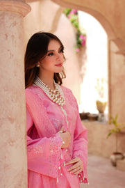 Pink Royal Embroidered Lawn Suit For Women