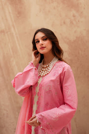 Pink Royal Embroidered Lawn Suit For Women