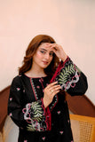 Black Embroidered Lawn 2 Piece Suit For Women