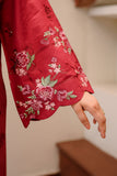 Maroon Embroidered Lawn 2 Piece Suit For Women