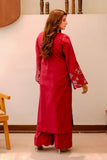 Maroon Embroidered Lawn 2 Piece Suit For Women