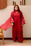 Maroon Embroidered Lawn 2 Piece Suit For Women