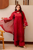 Maroon Embroidered Lawn 2 Piece Suit For Women