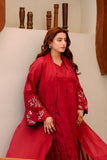 Maroon Embroidered Lawn 2 Piece Suit For Women