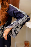 Navy Blue Embroidered Lawn 2 Piece Suit For Women