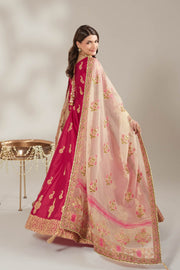 Shocking Pink Royal Block-Printed Maxi For Women