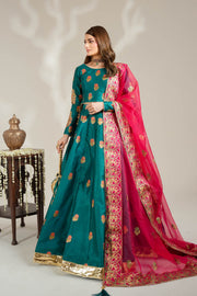 Sea Green Royal Block-Printed Lehnga Choli For Women