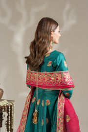 Sea Green Royal Block-Printed Lehnga Choli For Women