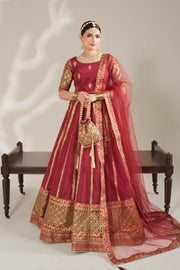 Radish Maroon Royal Block-Printed Lehnga Choli For Women