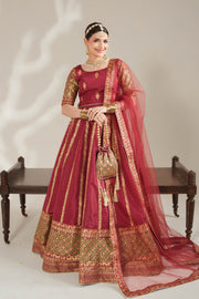 Radish Maroon Royal Block-Printed Lehnga Choli For Women