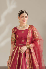Radish Maroon Royal Block-Printed Lehnga Choli For Women