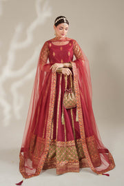 Radish Maroon Royal Block-Printed Lehnga Choli For Women