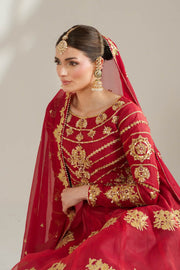 Deep Red Royal Embroidered Organza Lehnga Choli For Women