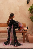 Luxury Black Embroidered Lawn 3 Piece Suit For Women