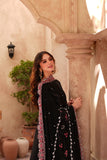 Luxury Black Embroidered Lawn 3 Piece Suit For Women