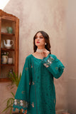 Sea Green Embroidered Lawn 3 Piece Suit For Women