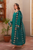 Sea Green Embroidered Lawn 3 Piece Suit For Women