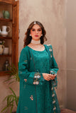 Sea Green Embroidered Lawn 3 Piece Suit For Women