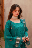 Sea Green Embroidered Lawn 3 Piece Suit For Women