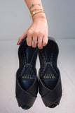Darkness – Black Peshawari Cut Jutti For Women