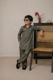 Royal Heritage Olive Green Kurta Set For Boys