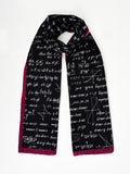 Black Color Maths Swiss Lawn Printed Stoles