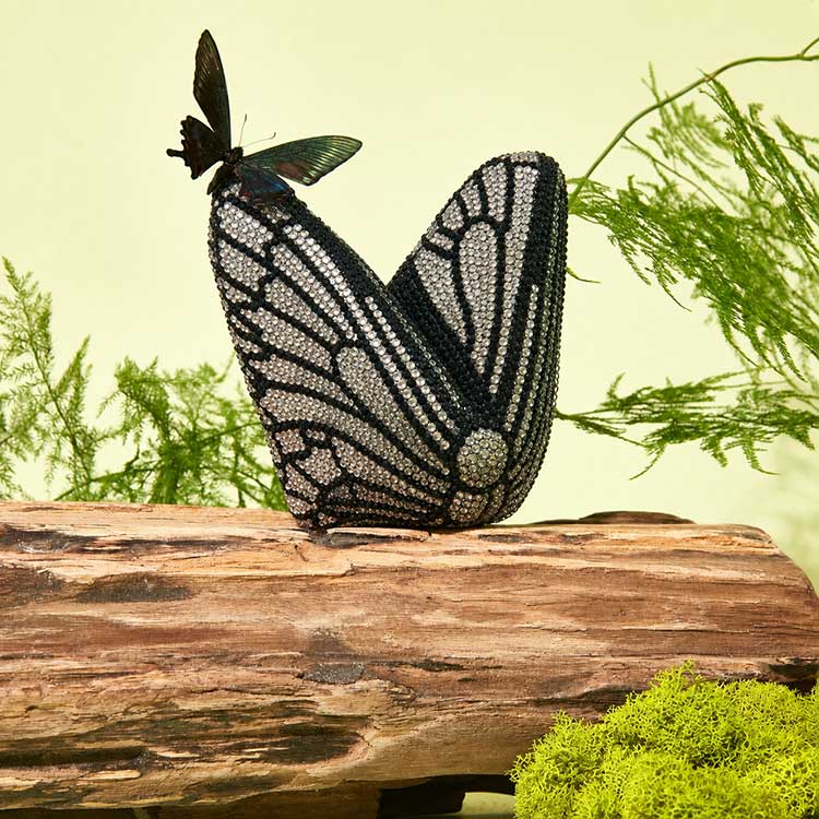 Luxury Crystal Butterfly Clutch – Black & Multi For Women