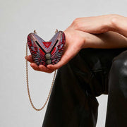 Luxury Crystal Butterfly Clutch – Black & Multi For Women