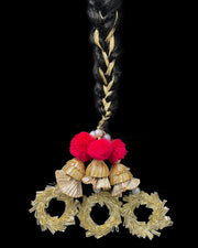 Pink Pari Gota Paranda – Handmade with Pearls & Pompoms For Women
