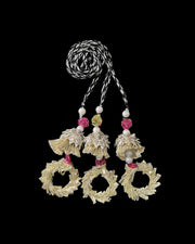 Silver Jugni Gota Paranda – Handmade with Pearls & Pompoms For Women
