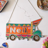 Customized Orange Truck Name Sign Plates