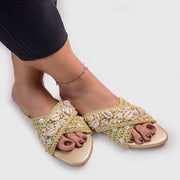 Noor-e-Kohsaar – Caramel Peshawari Cut Jutti For Women
