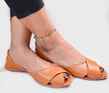 Caramel Peshawari Cut Jutti – Brown For Women
