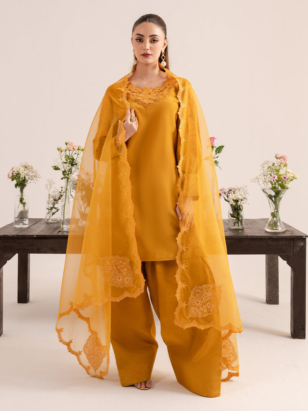 Ochre – Mustard Rawsilk Day Elegance For Women