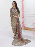 Amber 3-Piece Stitch Swiss Lawn Ensemble with Polyester Silk Dupatta For Women