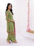 Amber 3-Piece Stitch Swiss Lawn Ensemble with Polyester Silk Dupatta For Women