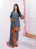 Urooj 3-Piece Stitch Swiss Lawn Ensemble with Polyester Silk Dupatta For Women