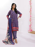 Khuaab 3-Piece Stitch Swiss Lawn Ensemble with Polyester Silk Dupatta For Women