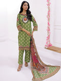 Amber 3-Piece Stitch Swiss Lawn Ensemble with Polyester Silk Dupatta For Women