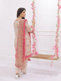 Noor 3-Piece Stitch Swiss Lawn Ensemble with Polyester Silk Dupatta For Women