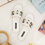 Ibiza Pearl – Elegant Pearl Embellished Slides For Women