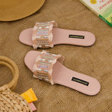 Coral Breeze – Pearl Embellished Slides For Women